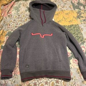 Kimes Ranch Charcoal and Burgundy Men's Hoodie